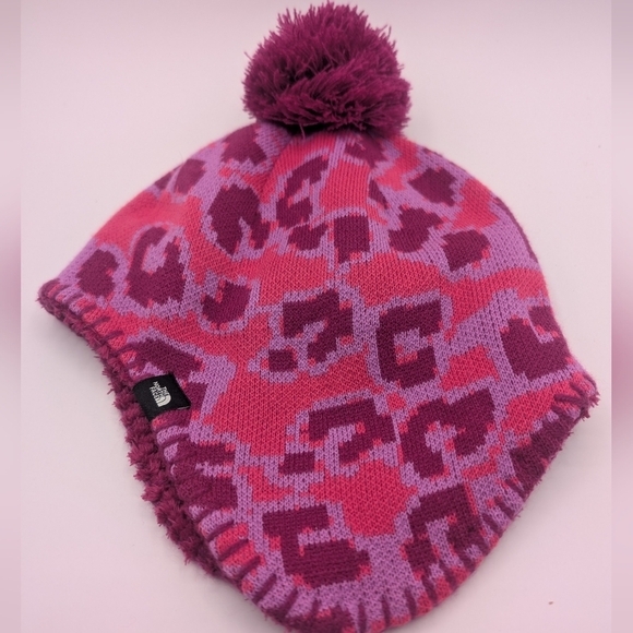 The North Face Little Faroe Beanie Hat 6-24M Toddler Baby Pink Winter Fall - Picture 1 of 13